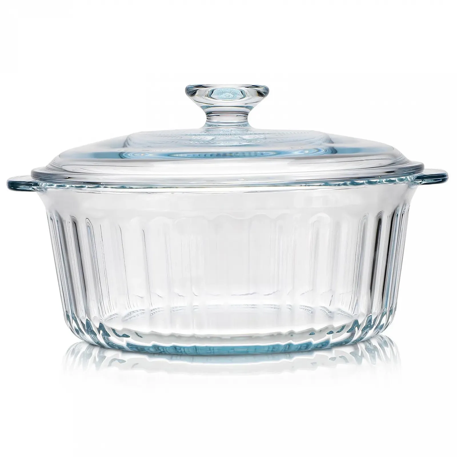 Кастрюля для запекания Ipetboom круглая боросиликатное стекло с крышкой, фото №1 Кастрюля для запекания Ipetboom круглая боросиликатное стекло с крышкой, фото №1