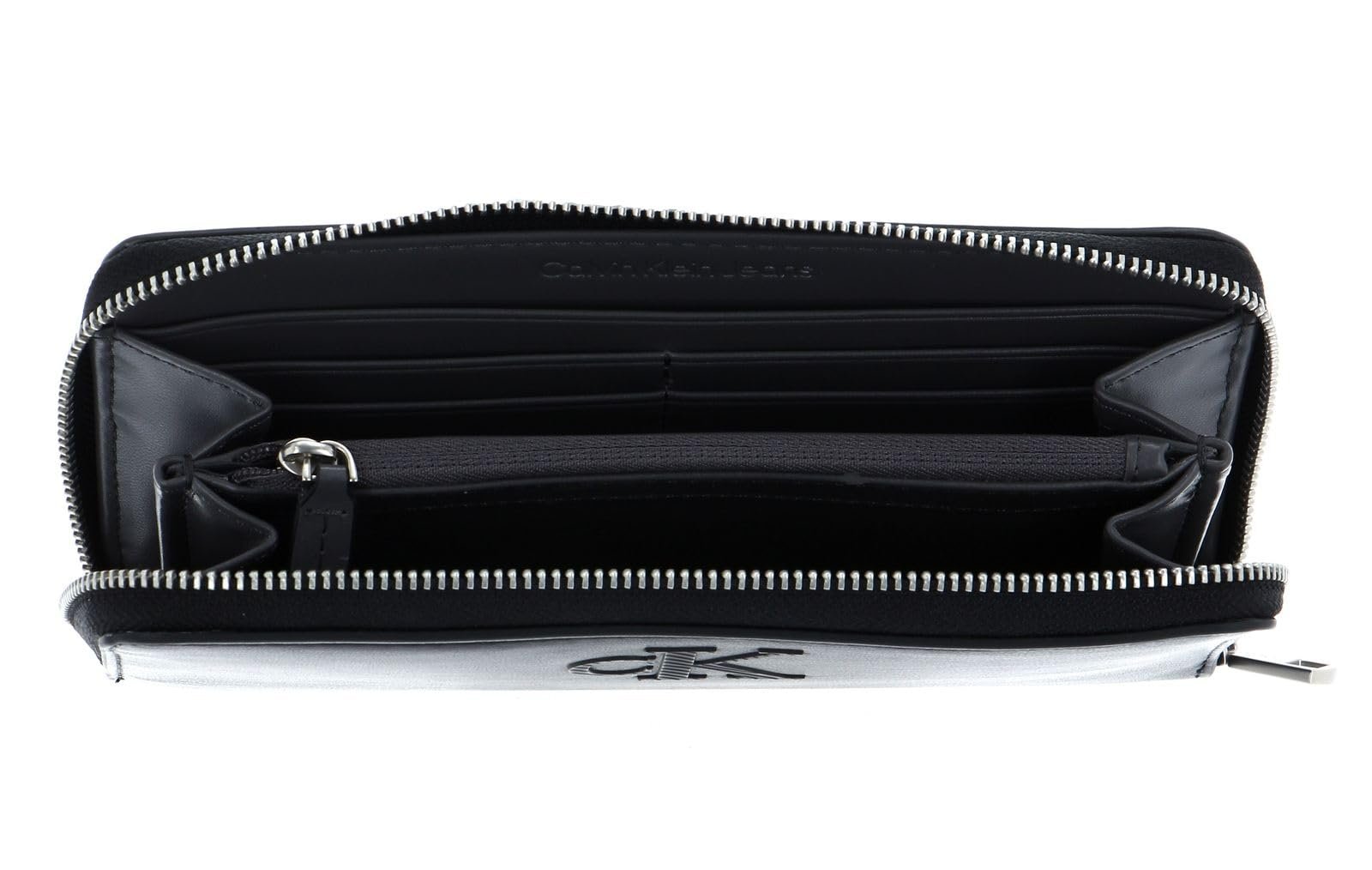 Гаманець Calvin Klein CKJ Sleek Zip Around Solid Black чорний, фото №2