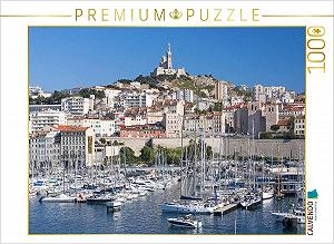 Пазл CALVENDO View of the Vieux Port and Notre-Dame de la Garde 1000 деталей 64 x 48 см - Фото 1