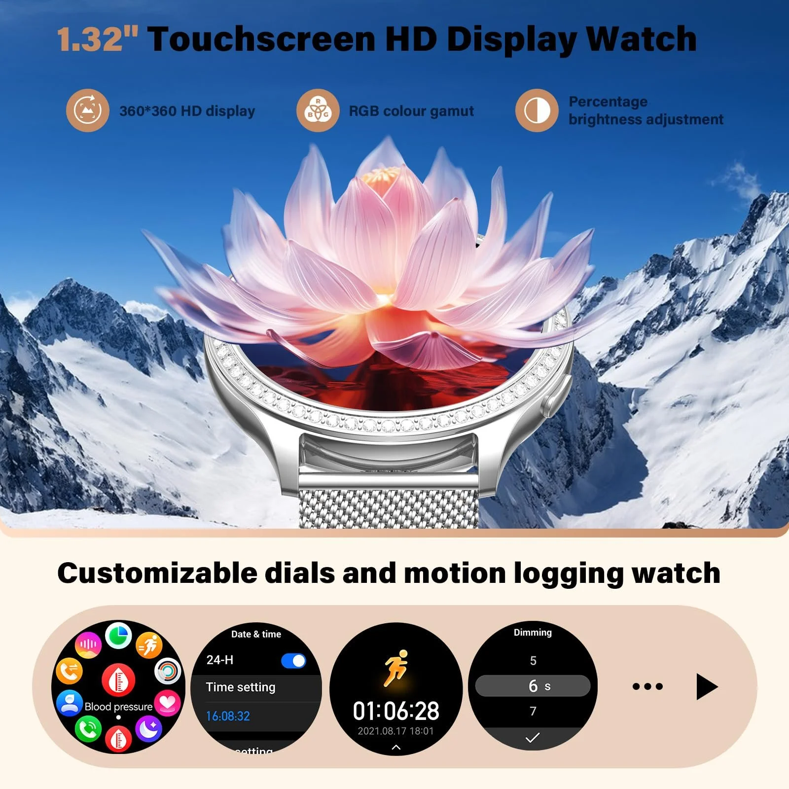 Женские смарт-часы Cycle Tracker & SpO2, анализ сна, IP67 водонепроницаемый, фото №6 Женские смарт-часы Cycle Tracker & SpO2, анализ сна, IP67 водонепроницаемый, фото №6