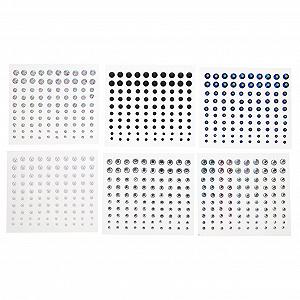 Стразы Наклейки для ногтей Healeved 6 листов для лица и тела, самоклеящиеся, для макияжа, DIY украшения без клея для ногтей, рамок, телефонов и подарков - Фото 1