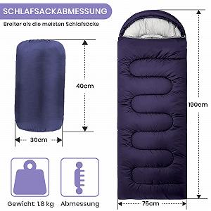 Спальный мешок Bibykivn Outdoor для 3-4 сезонов Летний Для взрослых Одеяло Теплый Водонепроницаемый Легкий Портативный Для кемпинга synthetic.ua - Фото 1