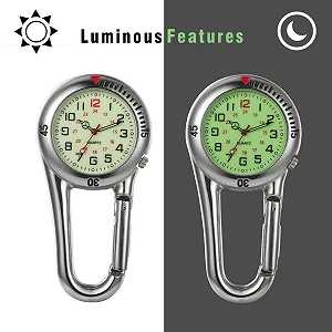 Кишеньковий годинник Avaner з карабіном Цифровий годинник-карабін з люмінесцентним циферблатом synthetic.ua - Фото 1