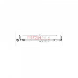 Гальмівний шланг METZGER 4111773 GREENPARTS для MERCEDES-BENZ, передня вісь зліва - Фото 1