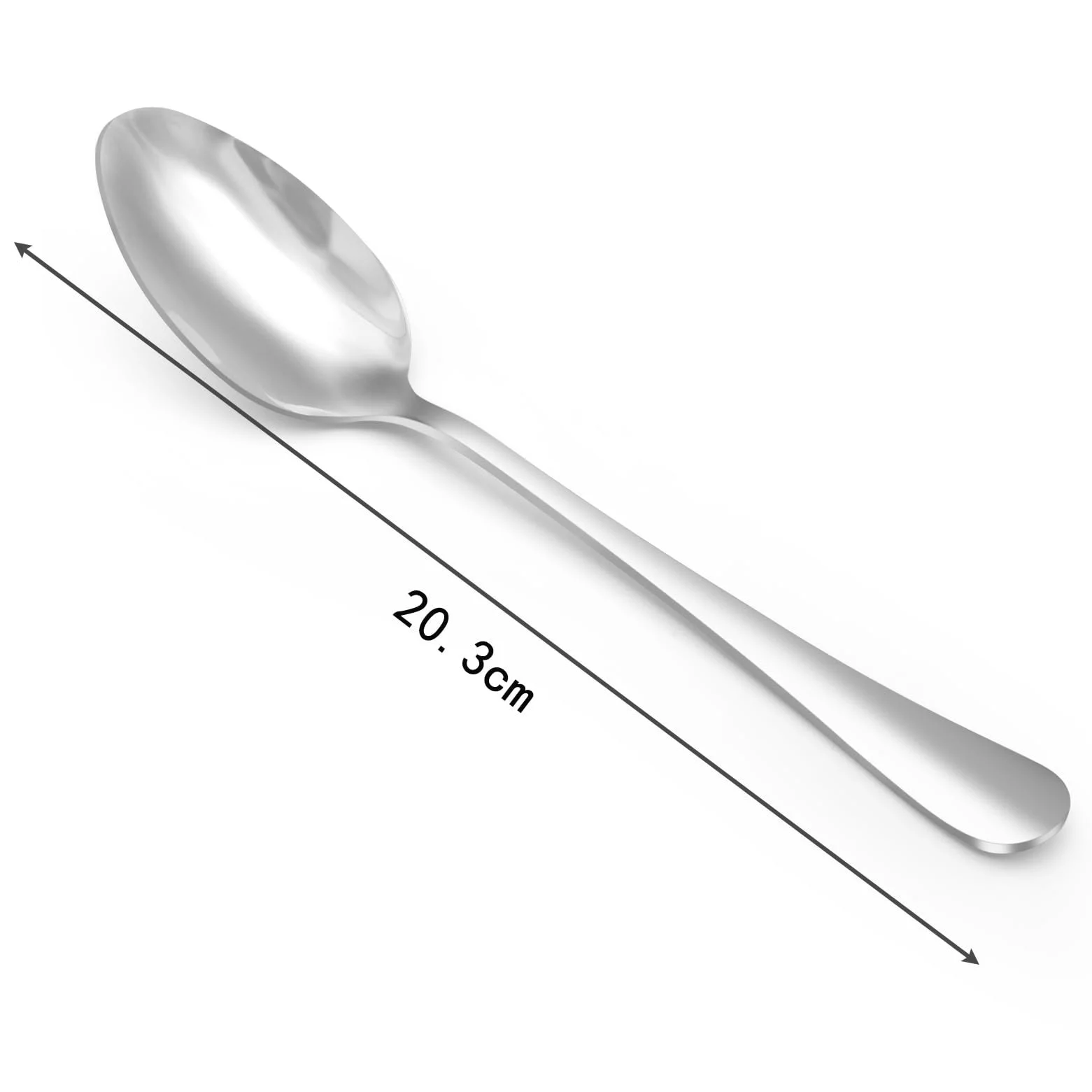 Ложка столова нержавіюча сталь 20.3 см (8 дюймів) набір 16 штук для супу, кави, фото №2 Ложка столова нержавіюча сталь 20.3 см (8 дюймів) набір 16 штук для супу, кави, фото №2