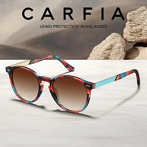 Солнцезащитные очки Женские винтаж CARFIA Круглые Поляризованные synthetic.ua - Фото 1