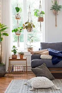 Подвесы для растений Mkouo Macrame Набор из 4 шт. Коричневый цена на synthetic.ua - Фото 1 Подвесы для растений Mkouo Macrame Набор из 4 шт. Коричневый synthetic.ua - Фото 1