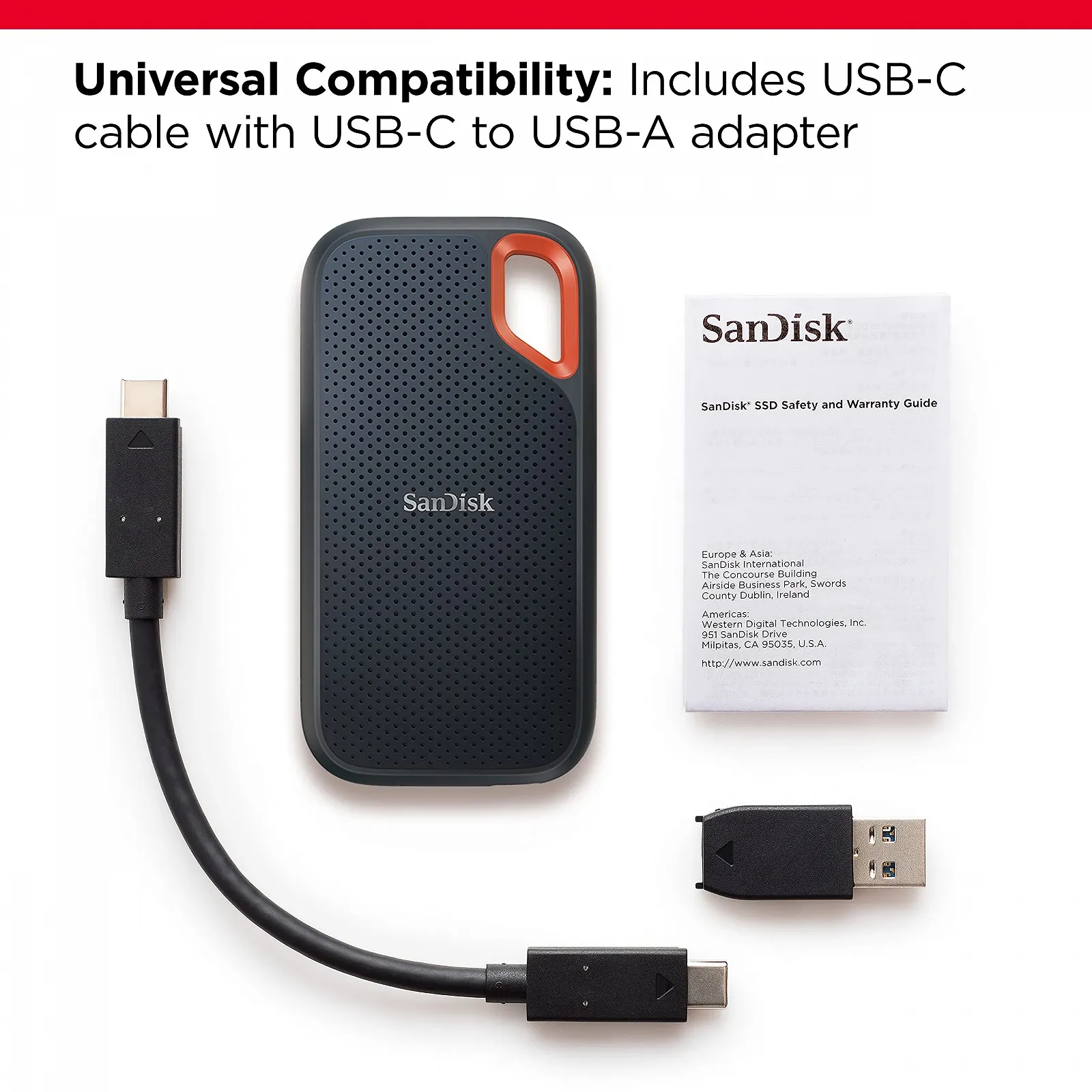 Внешний SSD SanDisk Extreme Portable 4 ТБ 1050 МБ/с Grey, фото №3 Внешний SSD SanDisk Extreme Portable 4 ТБ 1050 МБ/с Grey, фото №3
