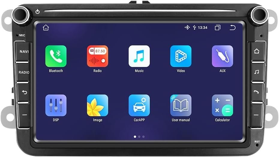 Штатна автомагнітола KooDux для VW Golf 5/6 T5 Touran Polo Sharan Passat Tiguan Seat / 9" / 8/128Гб / Android 13 / Apple CarPlay / Android Auto / Bluetooth / WI-FI / USB / GPS / FM / 2DIN, фото №1