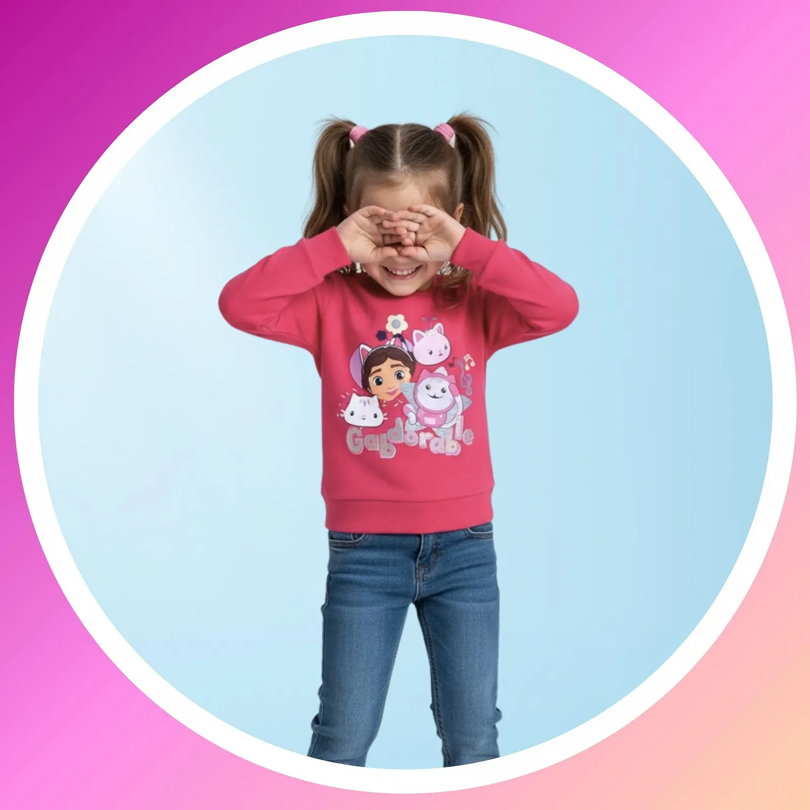 Свитшот Gabby's Dollhouse для девочек, детский свитер с дизайном Gabdorable, подарок для девочек, размеры от 3 до 6 лет, фото №4