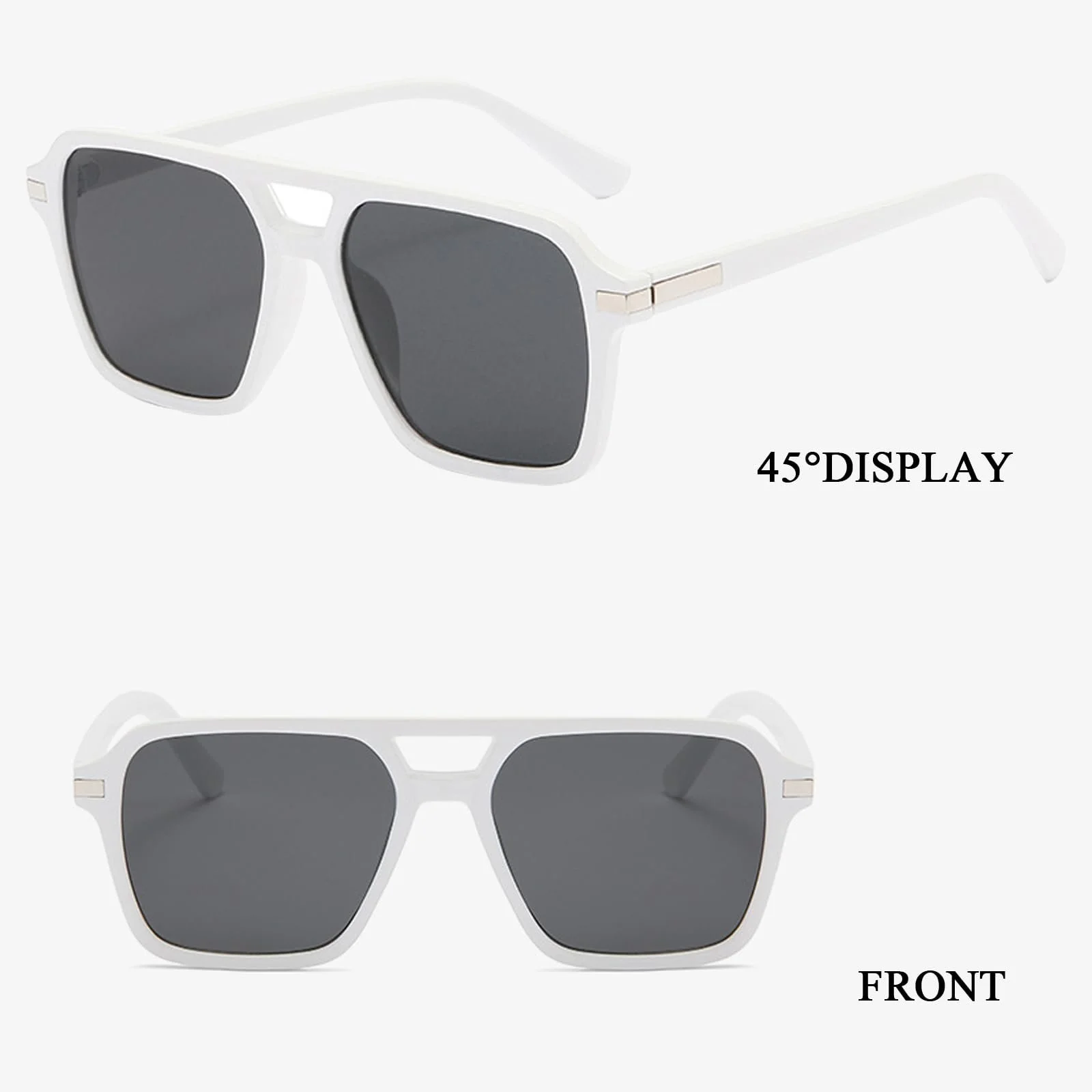 Солнцезащитные очки Ретро AOWVUTS 70-х годов Прямоугольные Модные, фото №2