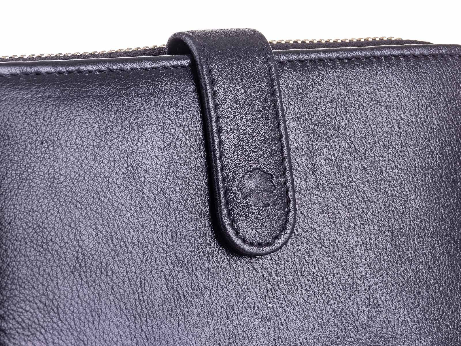 Женский кошелек на молнии Ledermeid Prato LM B06-K-RFID-black Классический Черный, фото №7