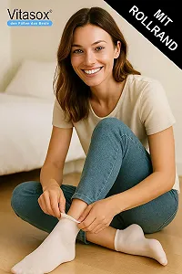 Жіночі шкарпетки Vitasox короткі з підвернутим краєм, набір 6 шт. synthetic.ua - Фото 1