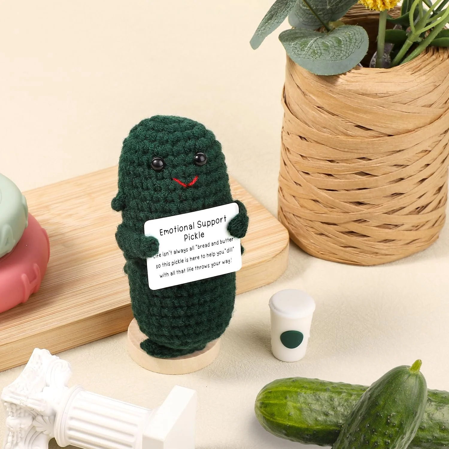 Игрушка Positive Мягкая Игрушка Огурец 10 см Позитивная Поддержка, фото №4