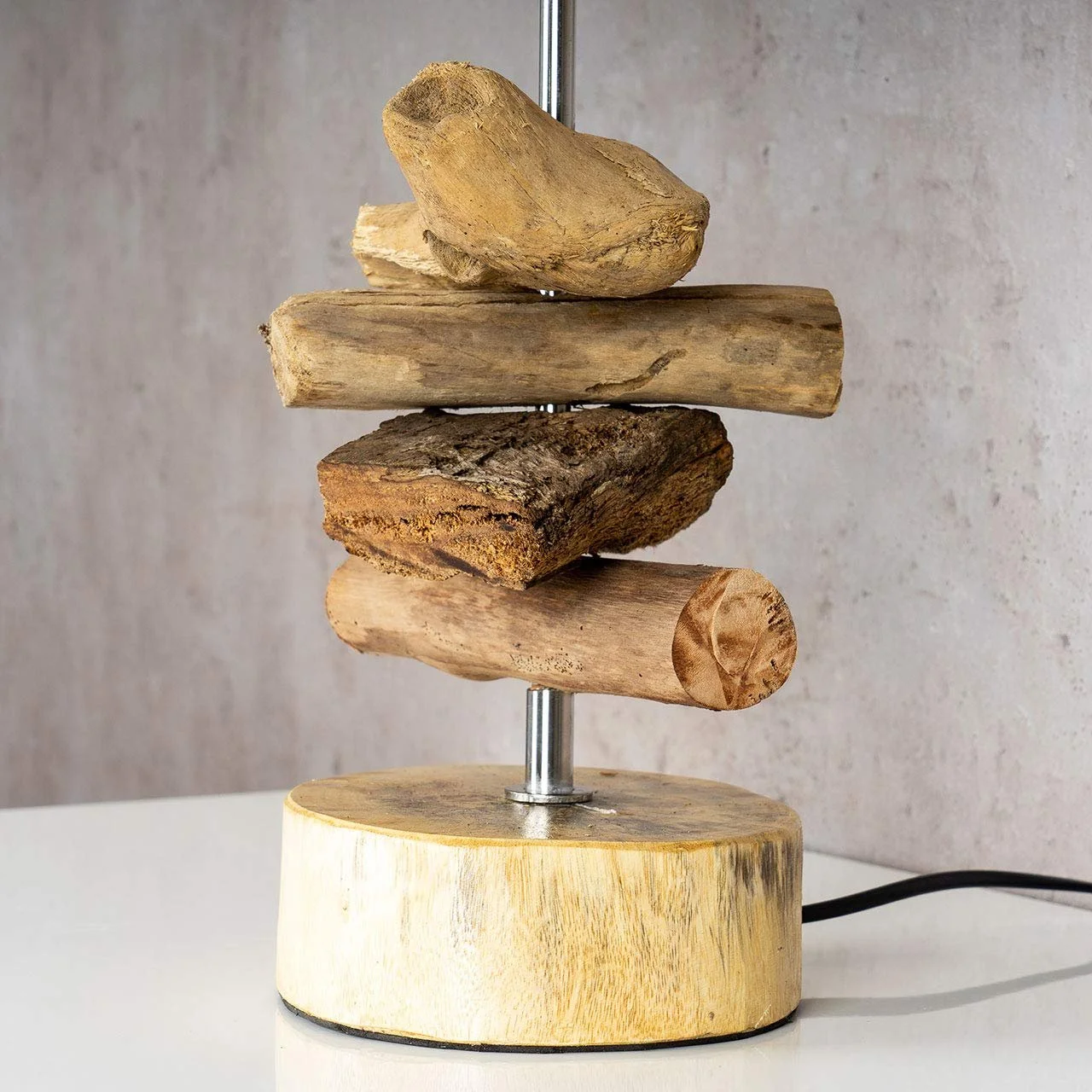 Настільна лампа Driftwood Teak Wood 15 x 50 x 15 см Натуральне дерево, фото №5