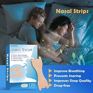 Пластирі на ніс від хропіння, 120 шт. Надзвичайно міцні смужки для носа для покращення дихання synthetic.ua - Фото 1