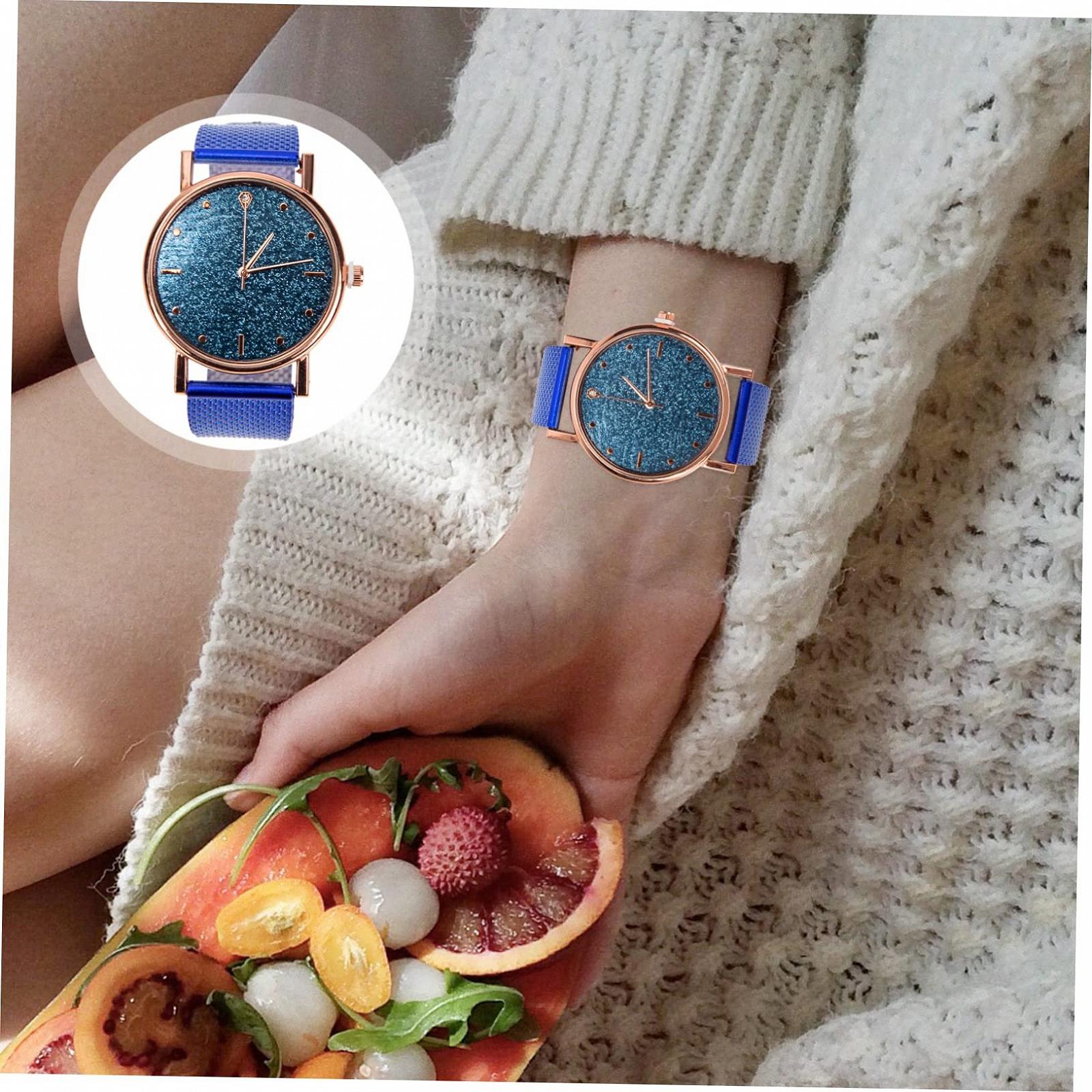 Кварцевые часы Healvian Женские часы Красное Стекло, фото №8