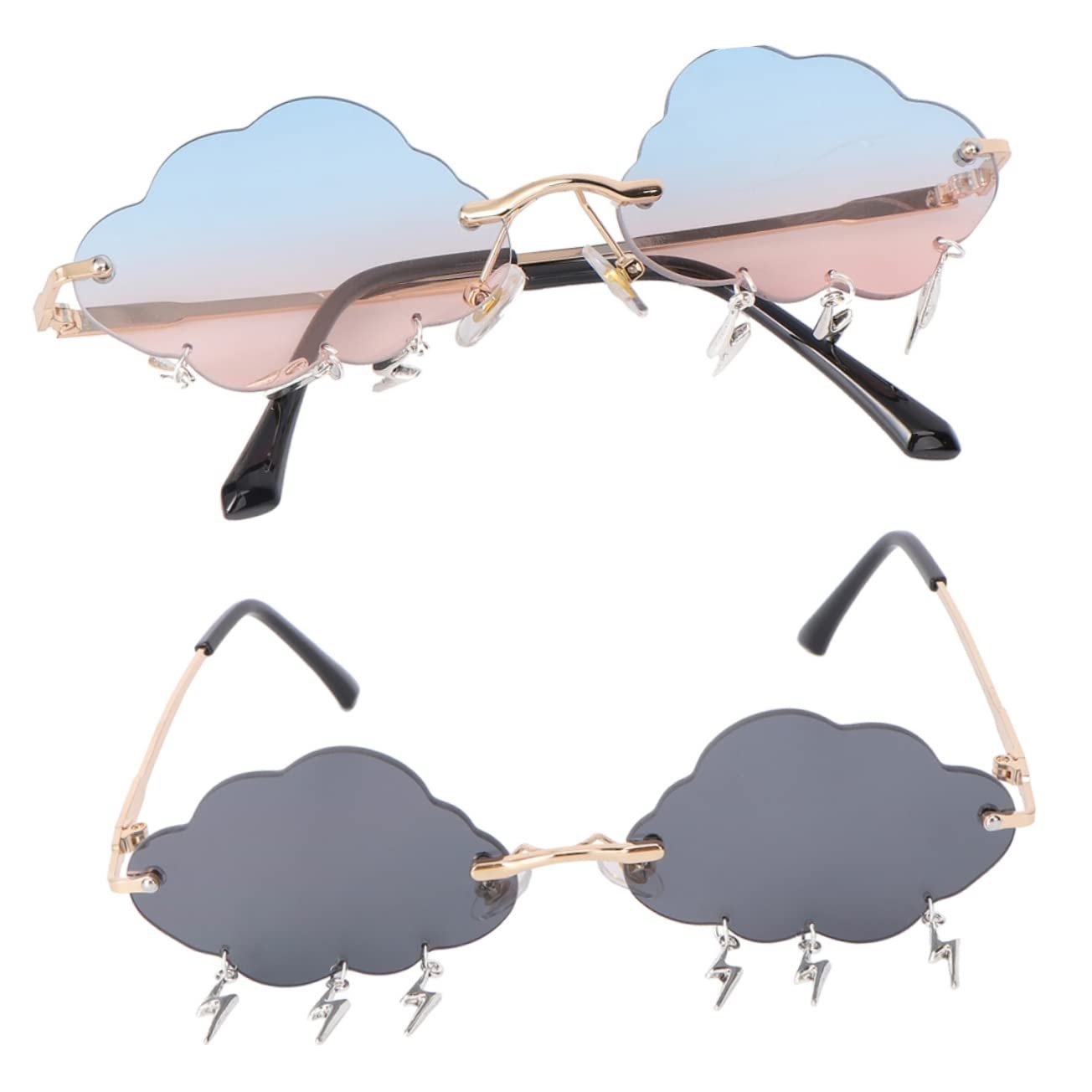 Набір окулярів PACKOVE, 8 пар, хмарка, вінтажні, серцеподібні, без оправи, для вечірок, для дорослих, 90-ті, різні кольори, фото №5