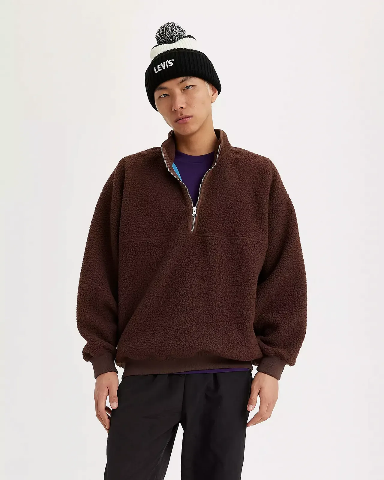 Чоловіча куртка Levis - Shoreline Half Zip Puce - L, фото №4