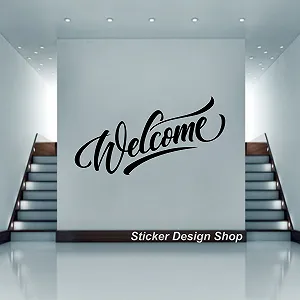 Наклейка на стіну Welcome 45 x 16 см synthetic.ua - Фото 1