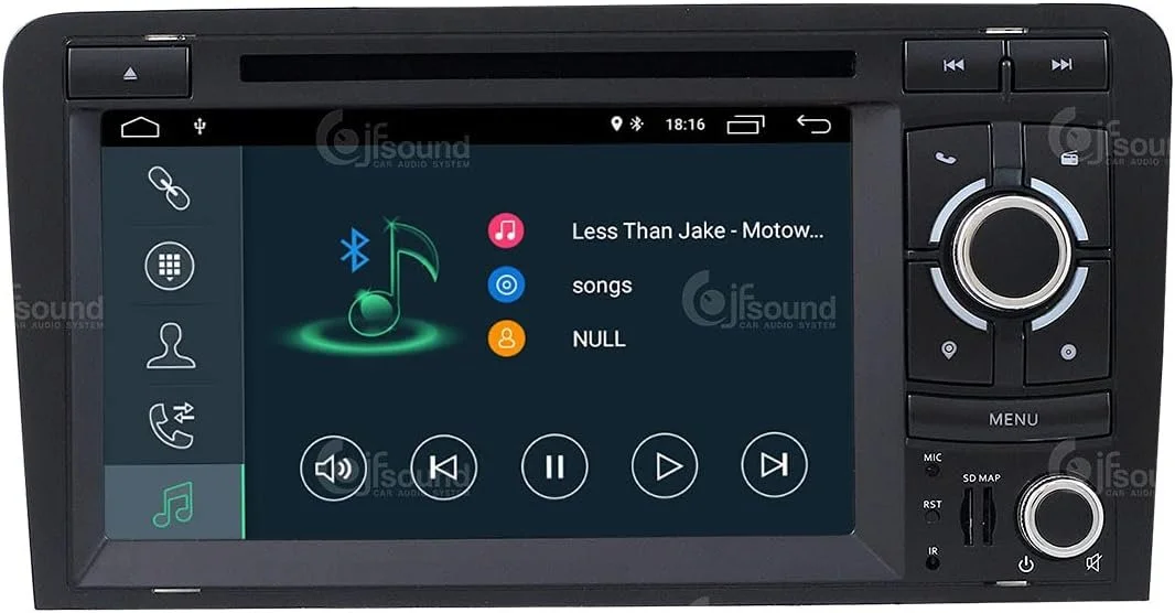 Автомагнітола 7" JfSound JF-0310I для Audi A3 (2003-2012) 2/16GB Android 9.0 DVD Black, фото №6
