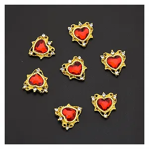 3D Украшение для ногтей yaoqijie, сплав, стразы, сердце, ромб, кристалл, бриллианты, каменные украшения, аксессуары для ногтей, стойкий цвет: жадеитовый зеленый, 100 шт - Фото 1