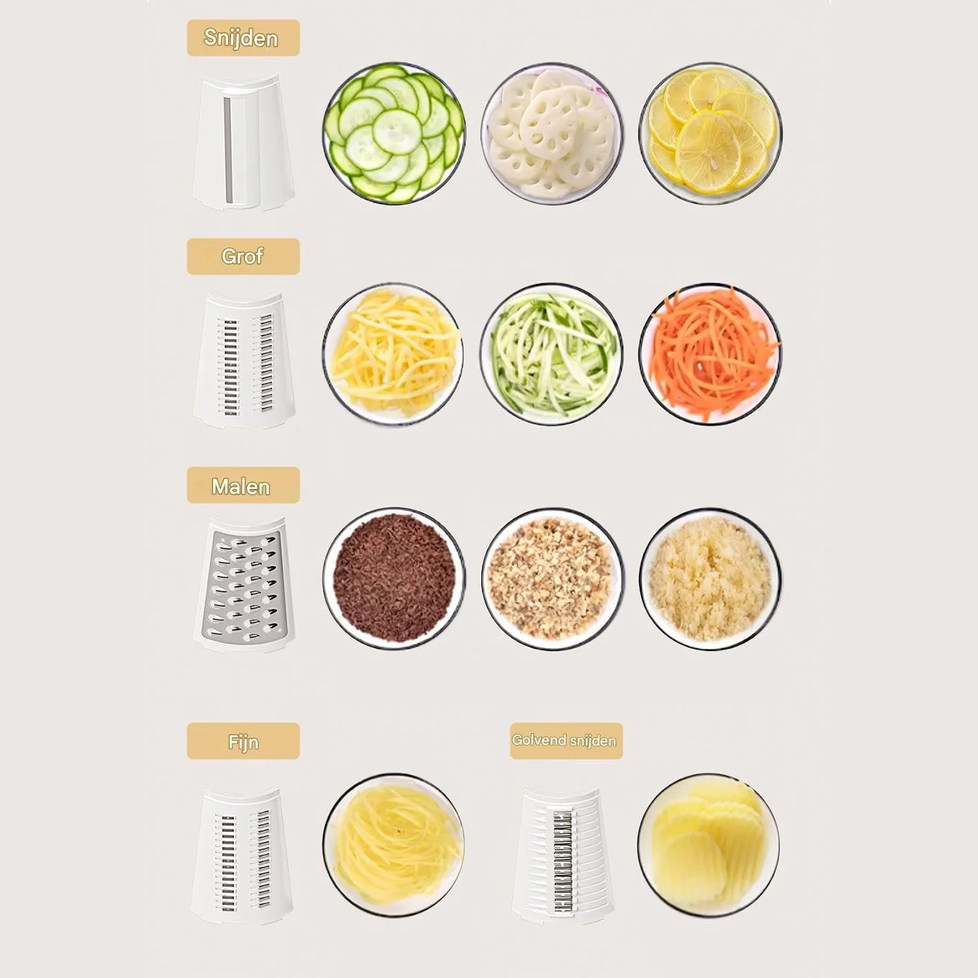 Овочерізка, Терка для Сиру, Подрібнювач для Кухні, Ручний Кухонний Інструмент, фото №5