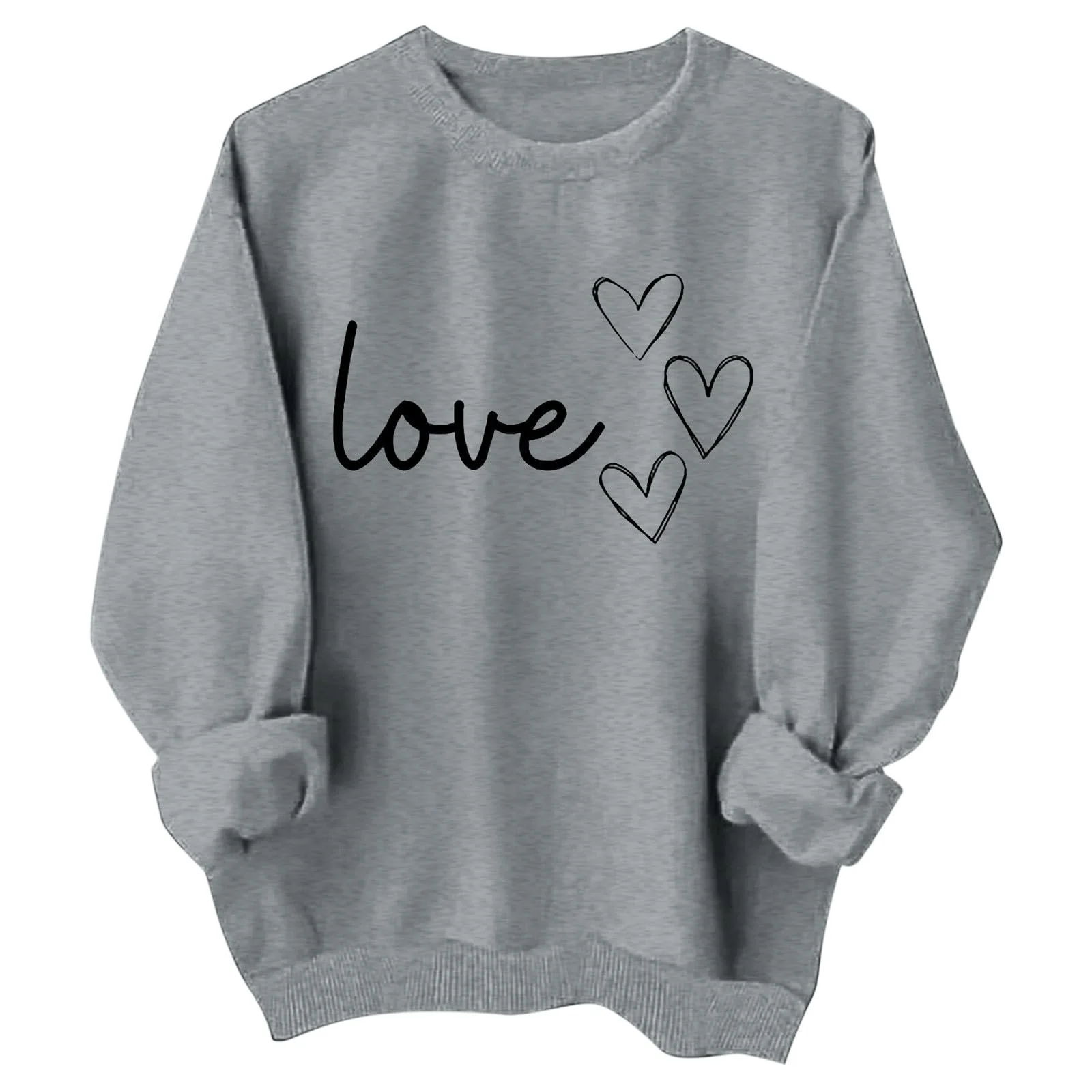 Толстовка Generisch День Святого Валентина для дівчинки з дизайном серця, довгі рукави, м'яка для свят, фото №1