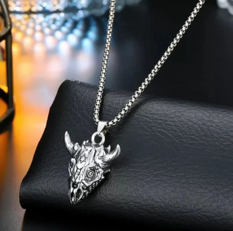 Модний сріблястий ланцюжок унісекс Бик, фото №1