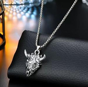 Модний сріблястий ланцюжок унісекс Бик - Фото 1