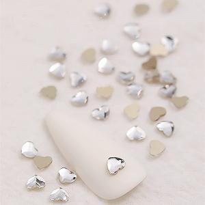Стрази для нігтів Прикраса для нігтів Серце 3D 90шт Білий synthetic.ua - Фото 1