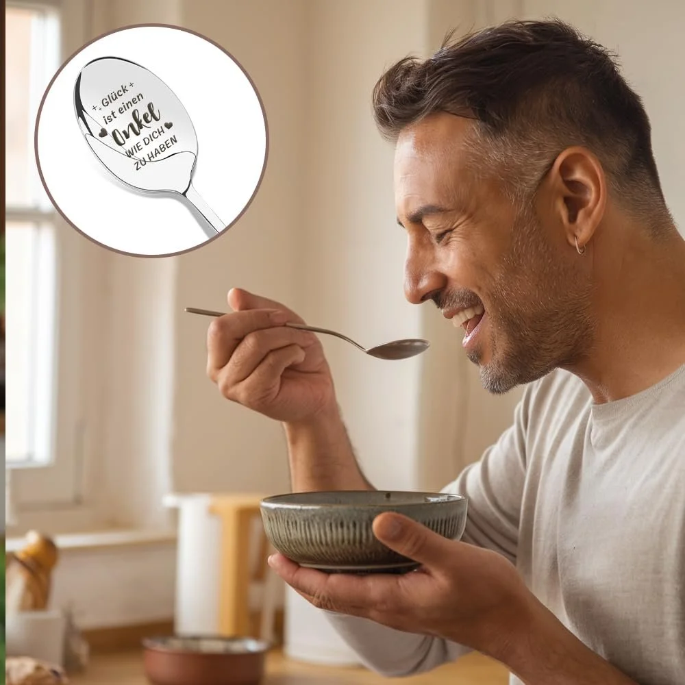 Ложка для кави з гравіюванням Найкращий дядько у світі, фото №3