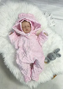 Набір на виписку демісезон, утеплювач виймається Плюш рожевий synthetic.ua - Фото 1