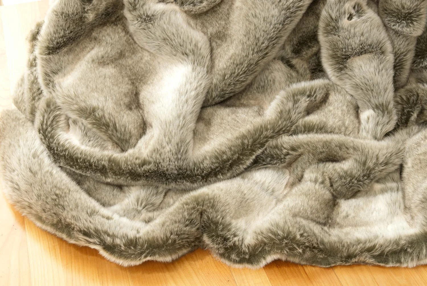 Покривало Сірий Вовк Wohnen & Accessoires Сірий / Бежевий, Штучне хутро, 5 розмірів, фото №5