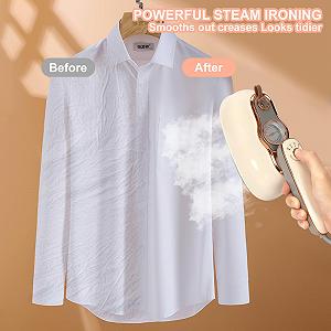 Мини-утюг дорожный 1200 Вт 200 мл 20 с нагрев складной белый synthetic.ua - Фото 1