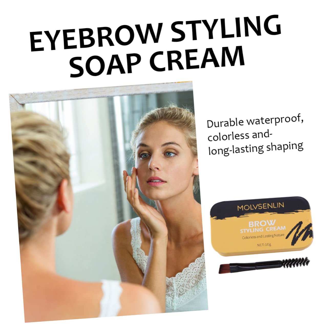 Набір Healvian 2x Eyebrow Styling Cream Eyebrow Soap Eyebrow Wax Eyebrow Pomade Soap Eyebrow Makeup, фото №2