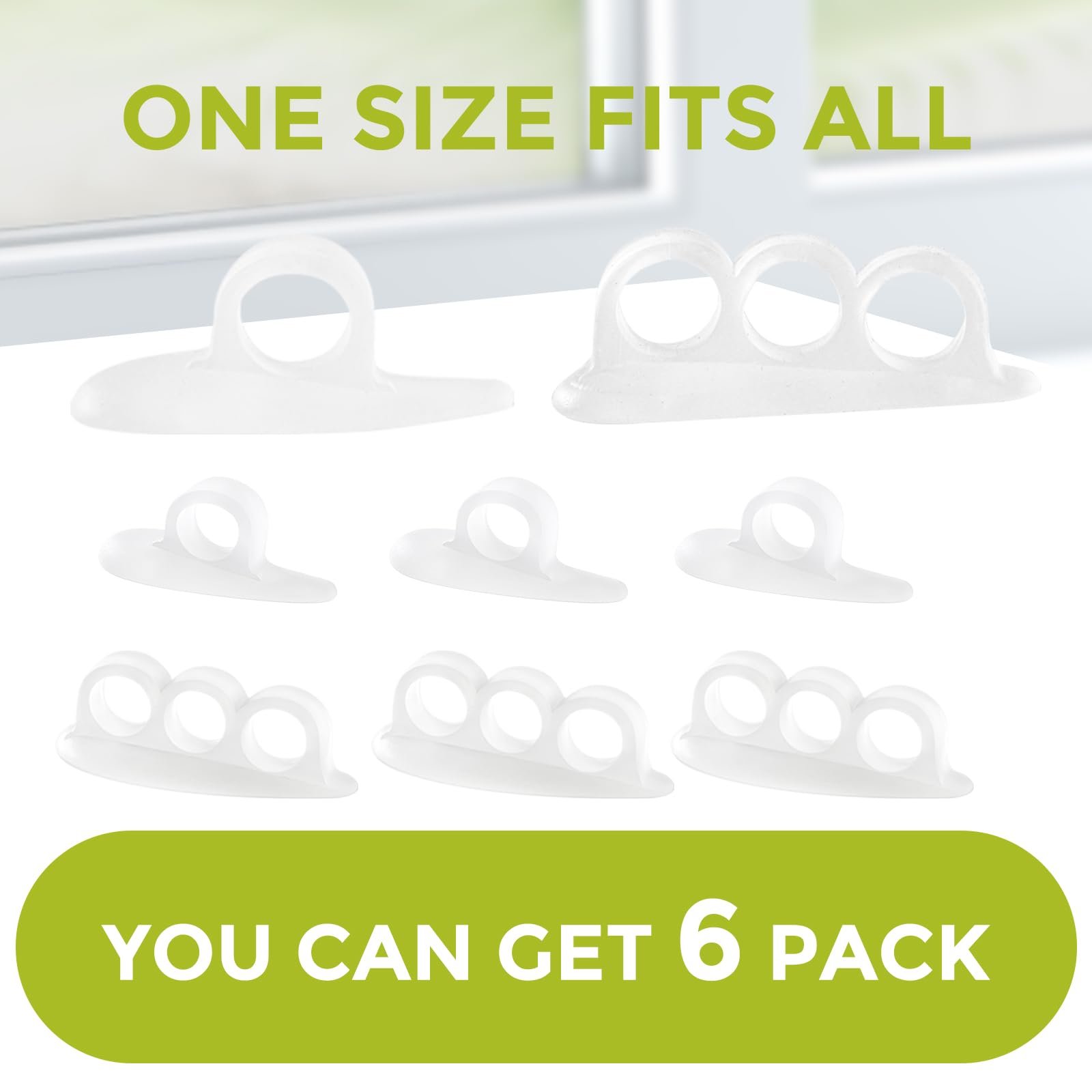 Коректор для пальців стопи Bukihome Гелеві випрямлячі для пальців 12 штук, фото №8 Коректор для пальців стопи Bukihome Гелеві випрямлячі для пальців 12 штук, фото №8