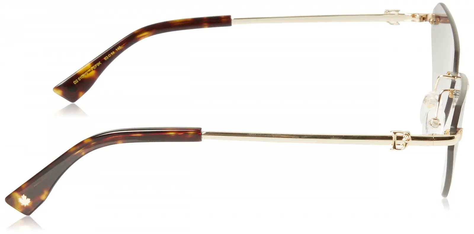 Сонцезахисні окуляри Dsquared Unisex D2 0108/S Pef 63/14/145 Золотий/Зелений, фото №3