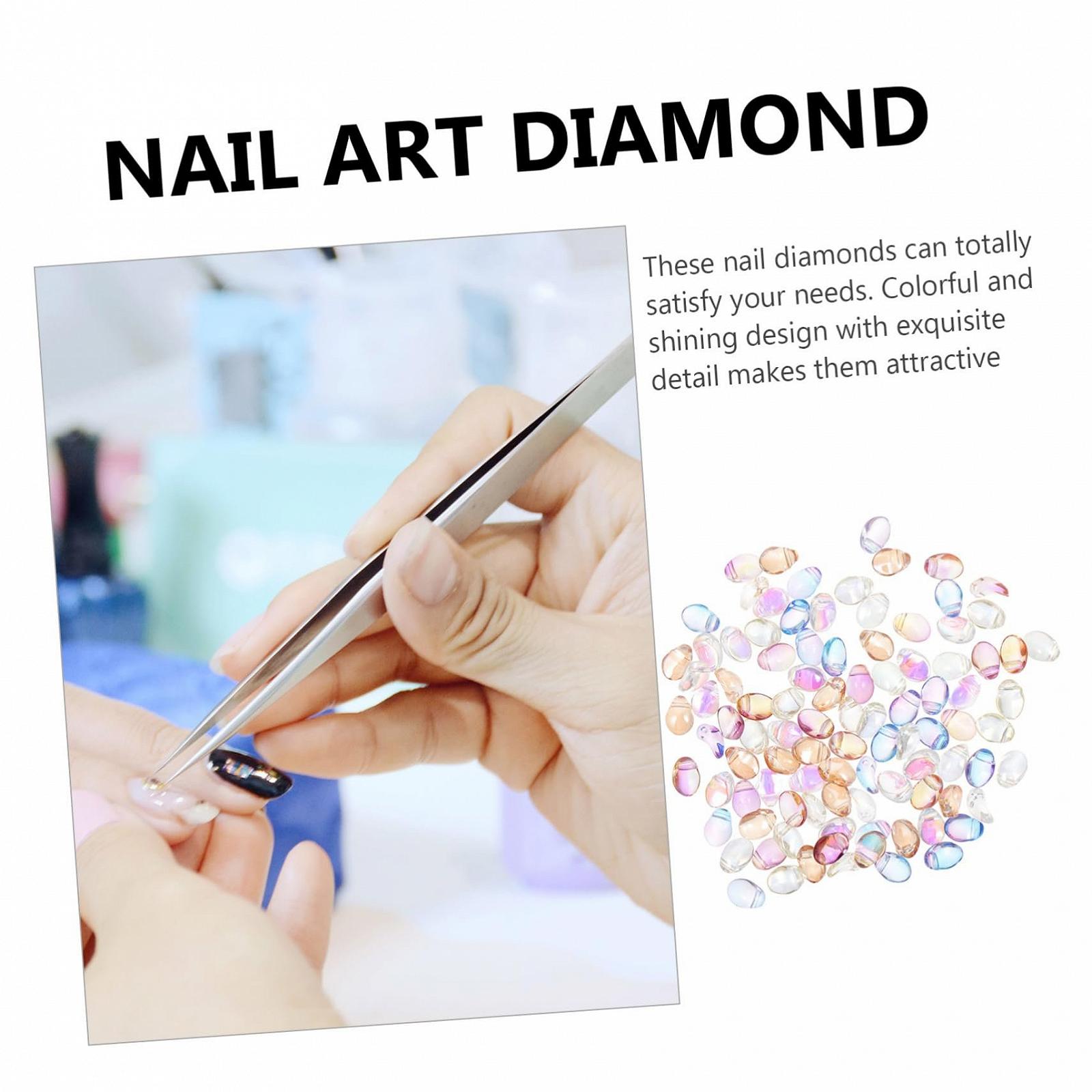 Прикраси для нігтів WOONEKY Діаманти 100 шт. Різнокольорові, фото №9