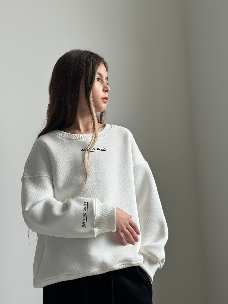 Стильный свитшот — шоколадный, бежевый и молочный — от 140 см до 164 см, фото №7 Стильный свитшот — шоколадный, бежевый и молочный — от 140 см до 164 см, фото №7