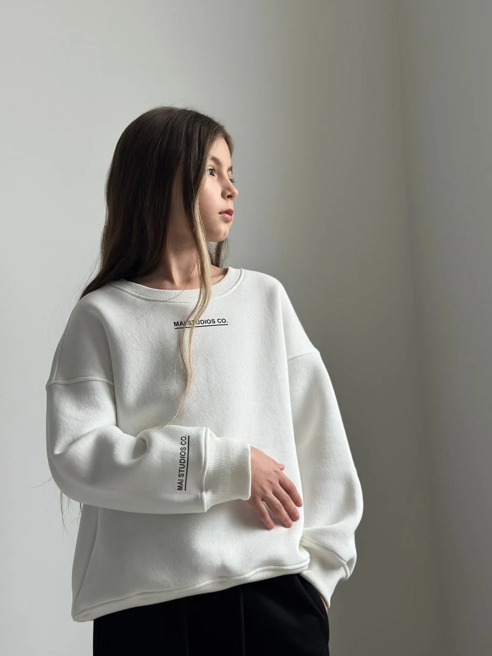 Стильний світшот - шоколад, беж та молочний - від 140 см до 164 см, фото №7