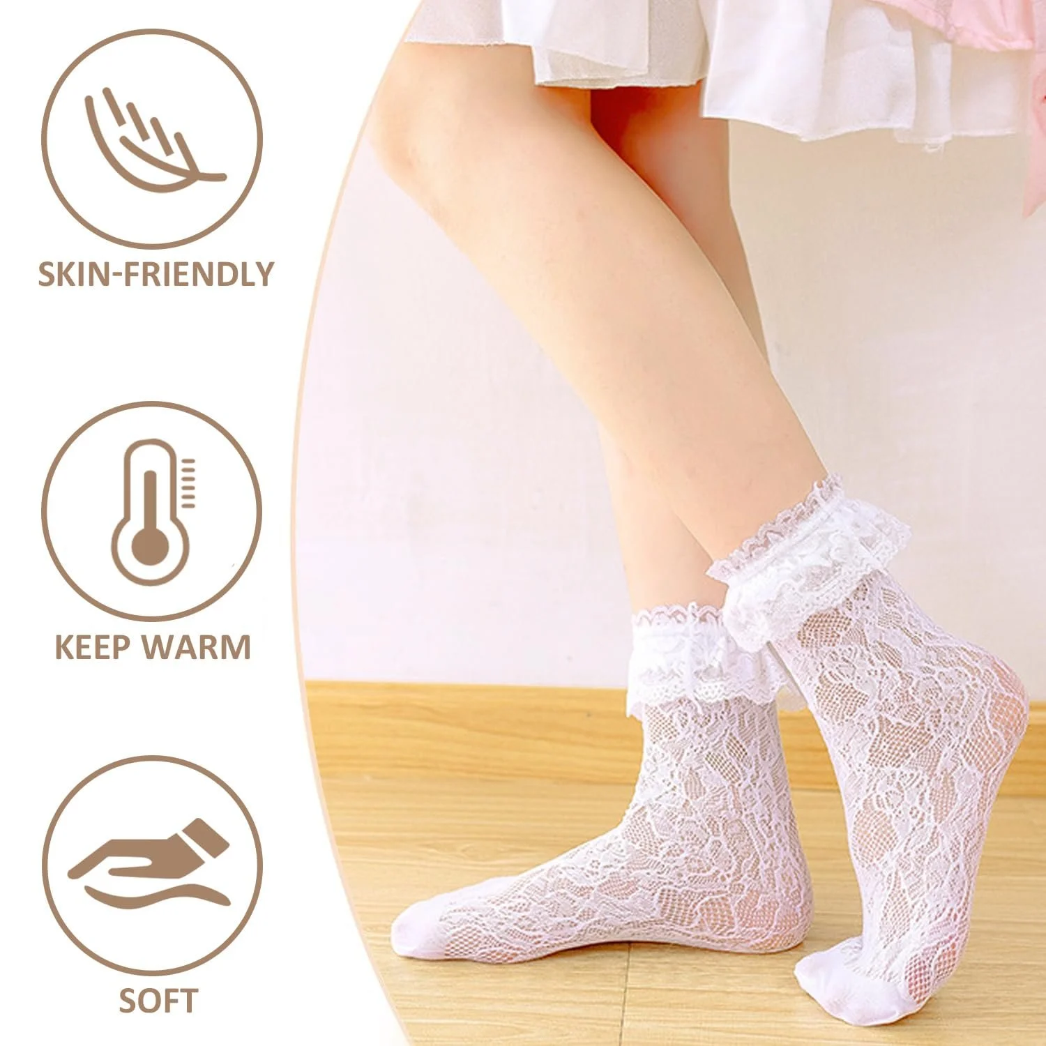 Шкарпетки Мереживні SLEEKEE 4 пари, фото №5 Шкарпетки Мереживні SLEEKEE 4 пари, фото №5