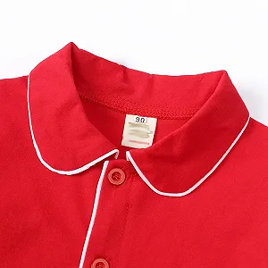 Дитяча піжама з довгим рукавом, різдвяна червона однотонна synthetic.ua - Фото 1