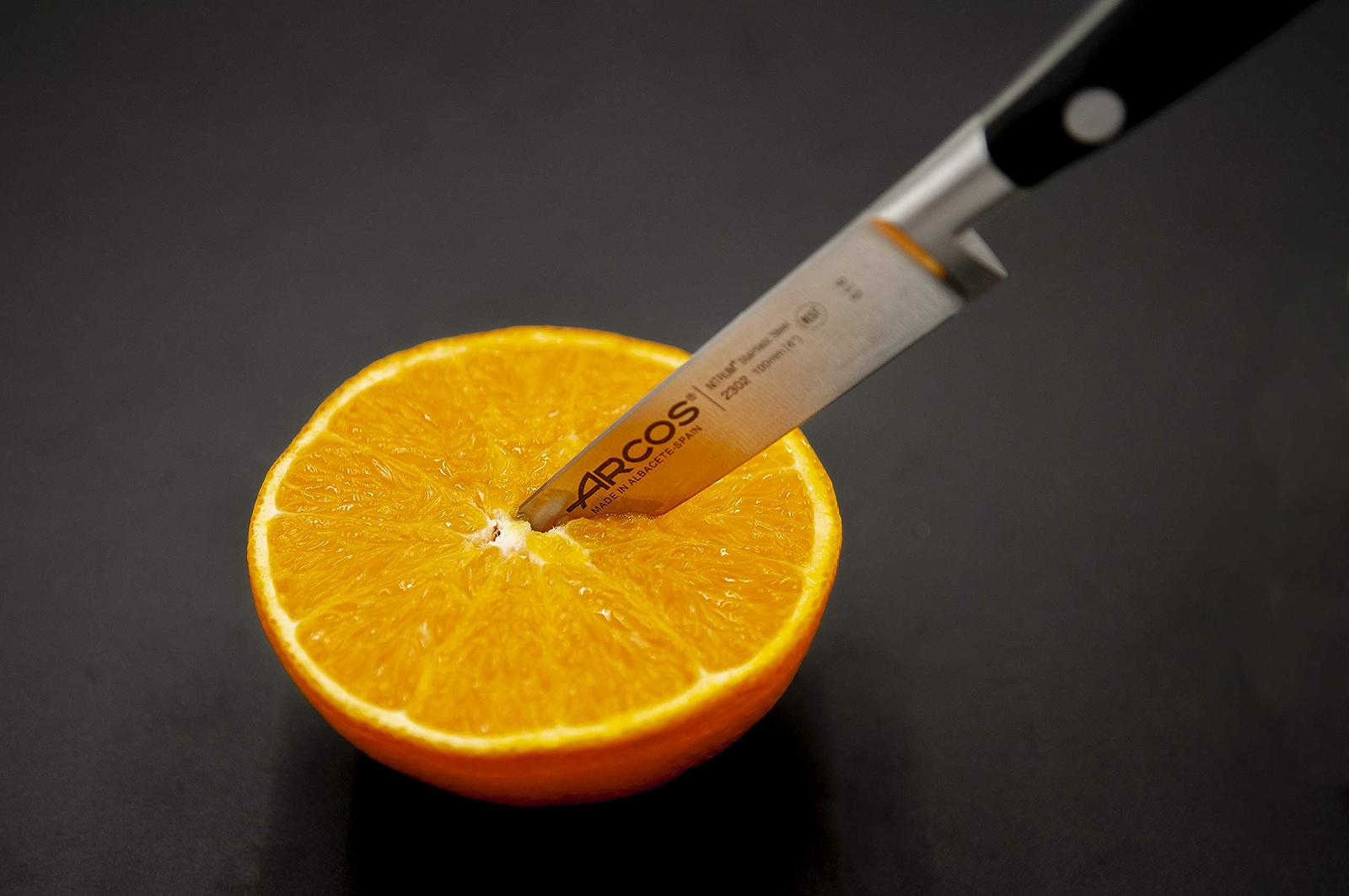 Набор кухонных ножей Arcos Riviera Нож для очистки овощей + Santoku + Поварской нож Лезвие из нержавеющей стали, рукоятка из полиоксиметилена Черный, фото №5