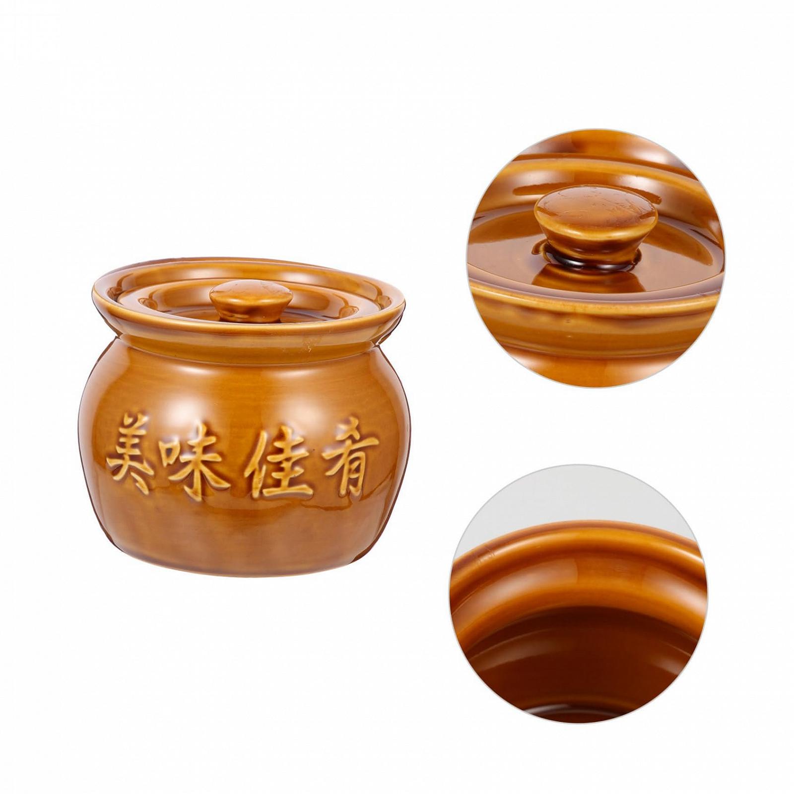 Горшок для запекания керамический 400 мл с крышкой Коричневый, фото №6 Горшок для запекания керамический 400 мл с крышкой Коричневый, фото №6