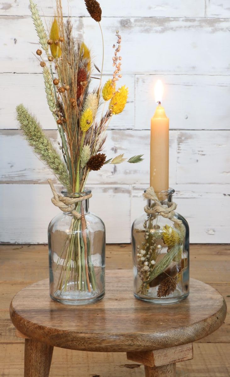 Пляшка NaDeco Вази Висота 12 см Діаметр 7 см Свічник Винтажний Дизайн, фото №6