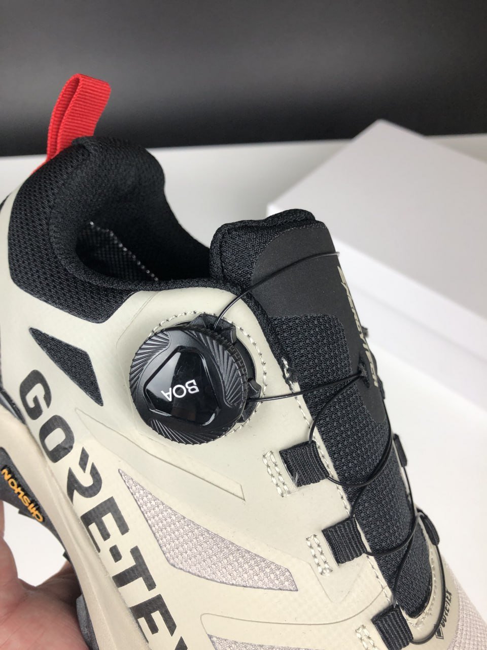 Чоловічі кросівки The North Face Shimano Boa Gore-Tex бежеві з чорним термо осінь зима, фото №7