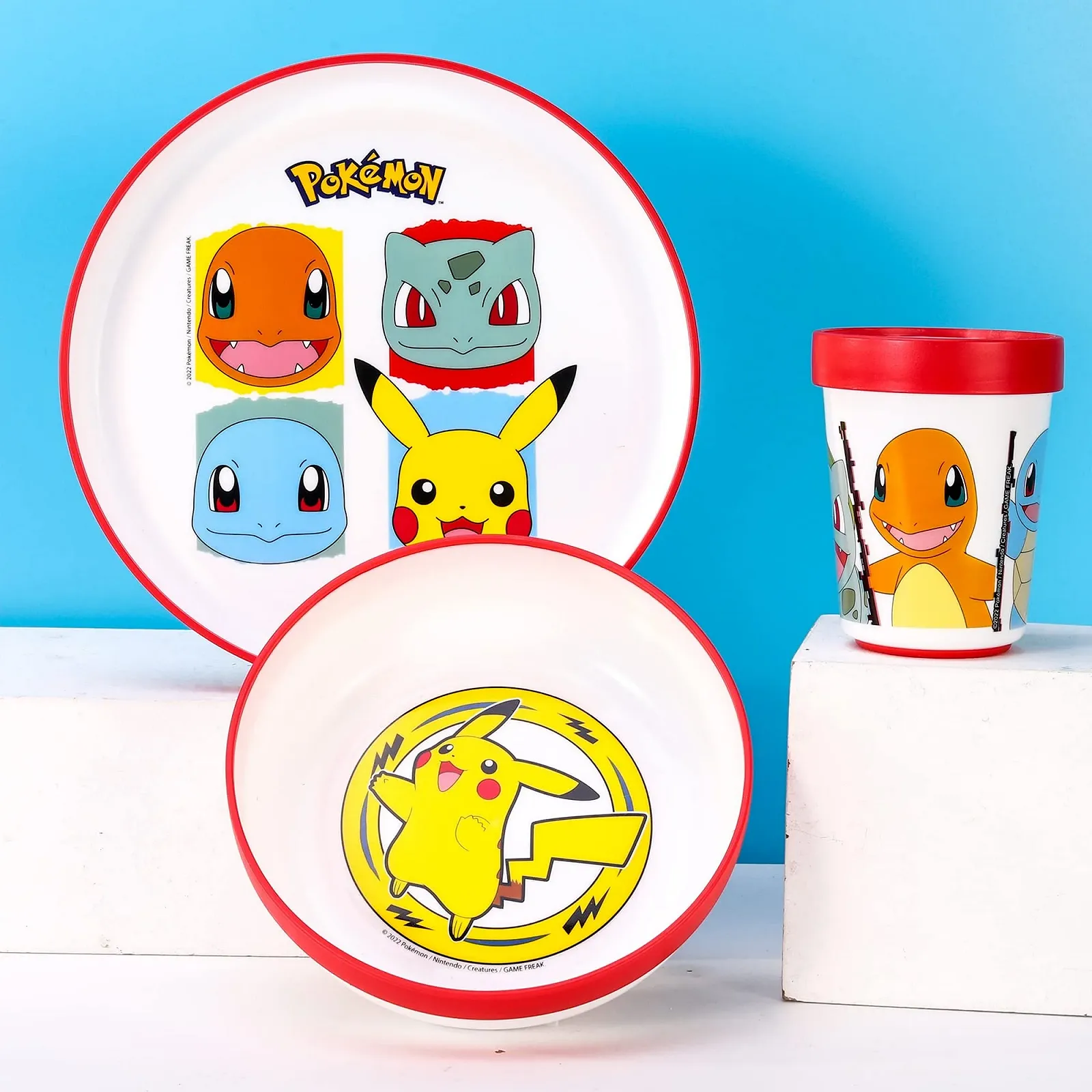 Набор детской посуды Pokeмон, 3 предмета, премиум-класса: тарелка, миска и чашка, без BPA, фото №5 Набор детской посуды Pokeмон, 3 предмета, премиум-класса: тарелка, миска и чашка, без BPA, фото №5
