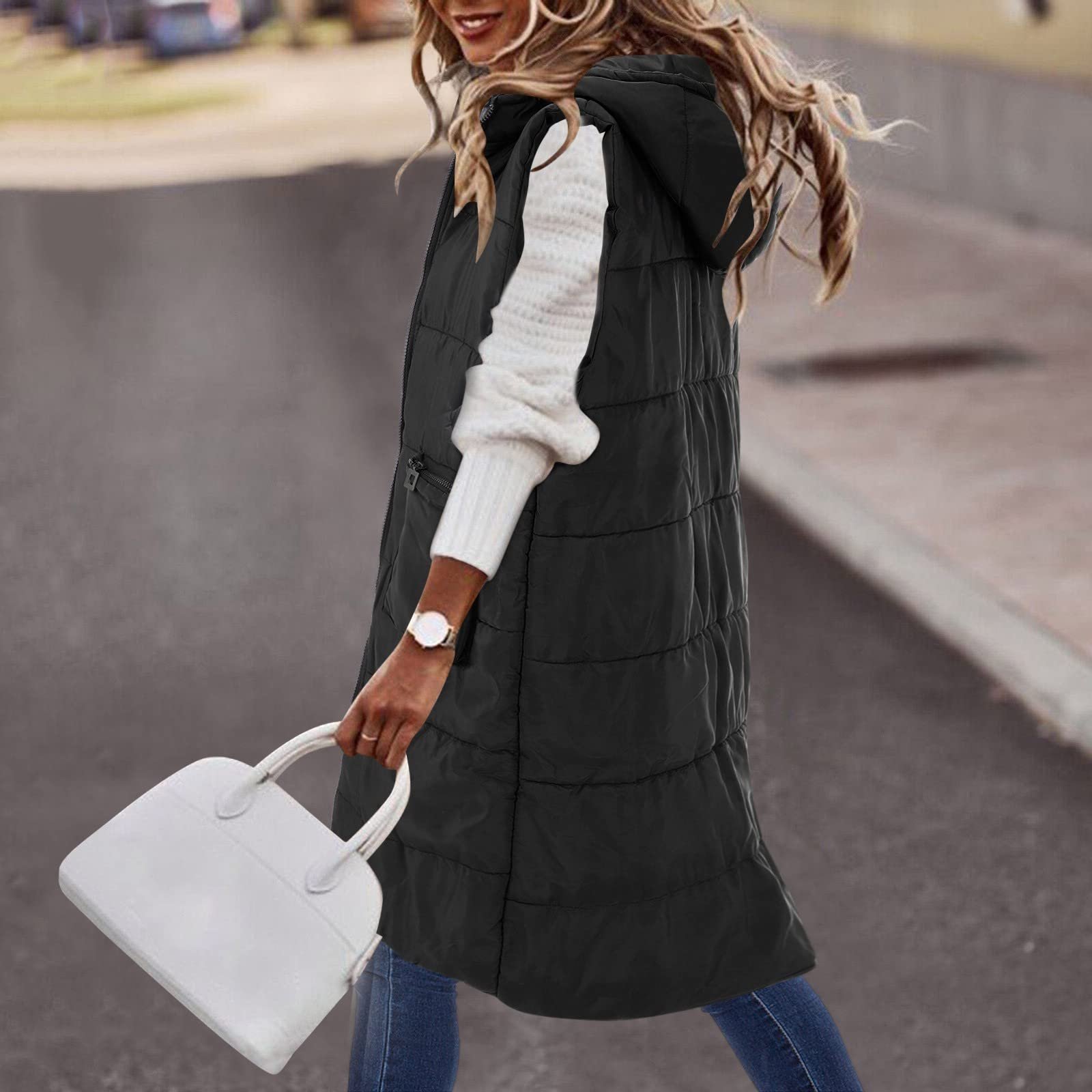 Жіноче бавовняне пальто на осінь та зиму з довгим капюшоном, фото №5 Жіноче бавовняне пальто на осінь та зиму з довгим капюшоном, фото №5