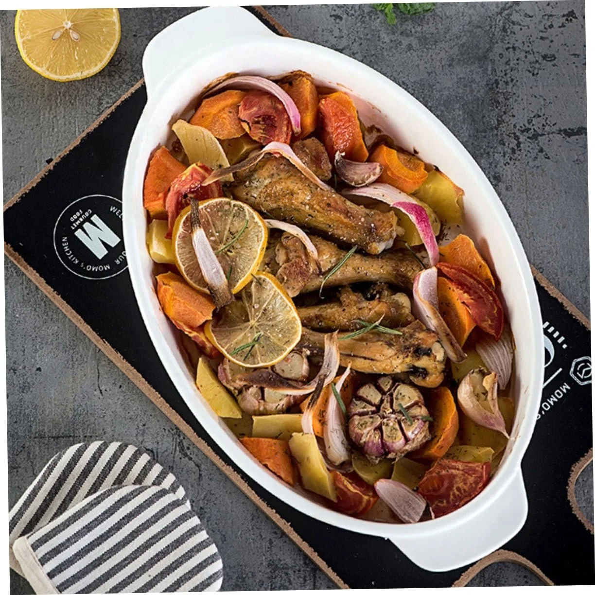 Форма для запікання SOLUSTRE Овальна з двома ручками Керамічна Антипригарна, фото №6